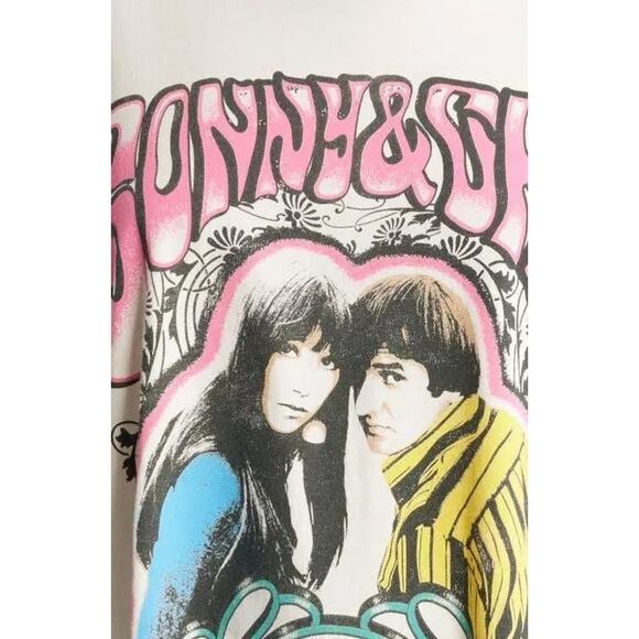 DAYDREAMER Sonny & Cher Cleveland OS Tee in Stone Vintage New with Tag MSRP $98 - Picture 9 of 11
